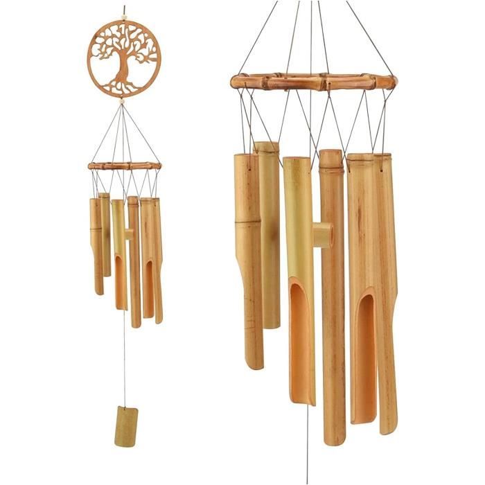 Kit Bricolage Carillon à Vent Halloween - 8 Formes En Bois à Colorier, Tubes Métalliques, Feutres, Pour Activité Manuelle Enfant