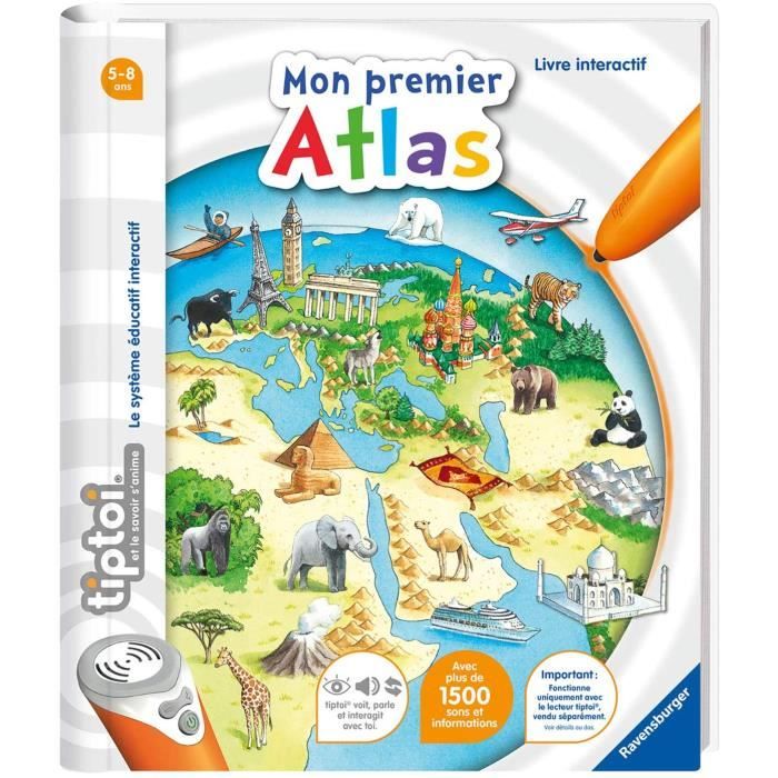 Livre interactif tiptoi Mon Premier Atlas Jeux électroniques éducatifs sans  écran et en français Enfants à partir de 4 ans 00628 - Cdiscount Jeux -  Jouets