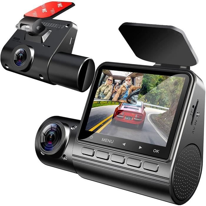 Caméra de Voiture Dashcam Double Objectif Avant et Intérieur FHD 1080P Grand Angle avec Surveillance du Stationnement, Capteur G