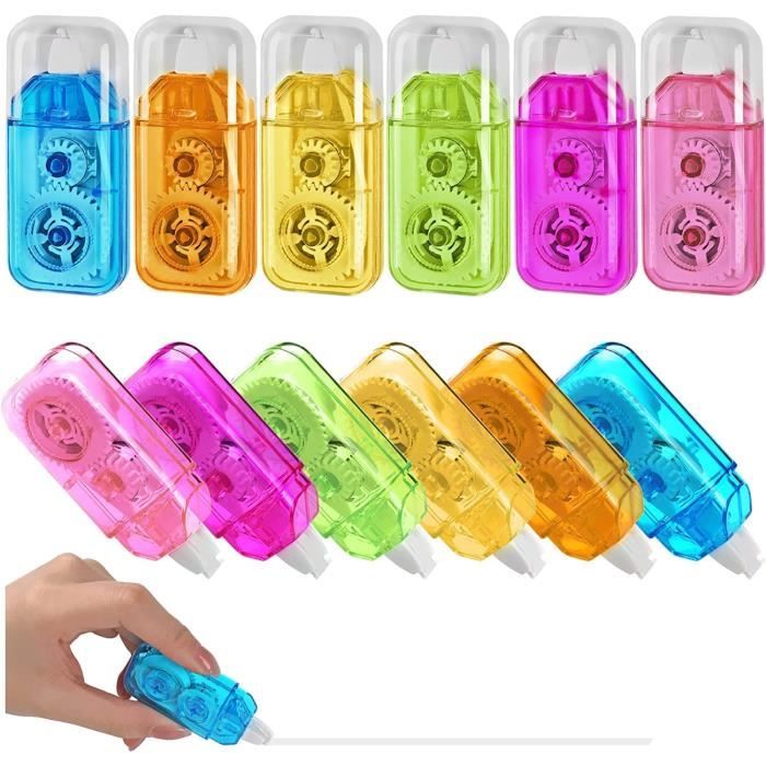 MALLOOM Pack 24 Rubans Correcteurs Blancs – 12 M Chacun – Correction Instantanée, Précise Et Propre Pour École & Bureau