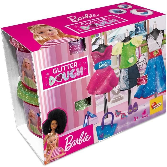 Pâte à paillettes Barbie Glitter Multipack 4 Pots - Barbie - Mixte - A partir de 3 ans