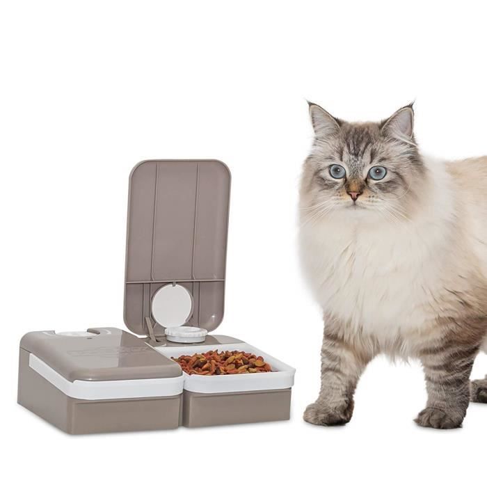 Petsafe Distributeur De Nourriture Et Croquettes Automatique Pour Chats Et Chien 2 Repas Cdiscount