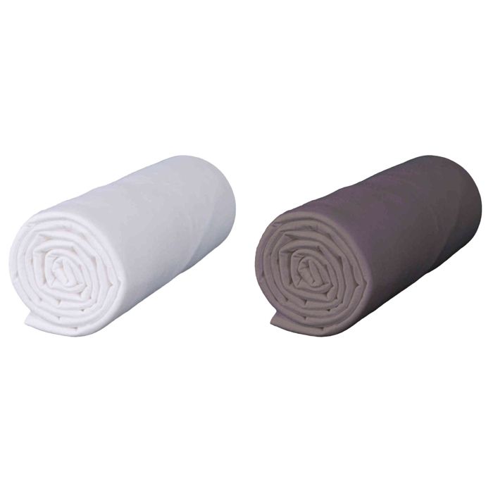 P'tit Basile Drap Housse 60x120 Cm Jersey Peigné 100% Coton Bio