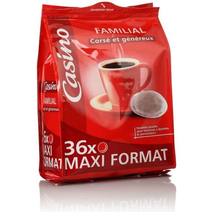 Dosettes café corsé et généreux - 250 g x36 - Cdiscount Au quotidien