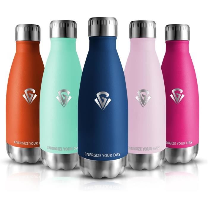Gourde Isotherme Enfant 350ml - Inox Sans BPA - Motif Dinosaure - Garde Froid 24h/Chaud 12h