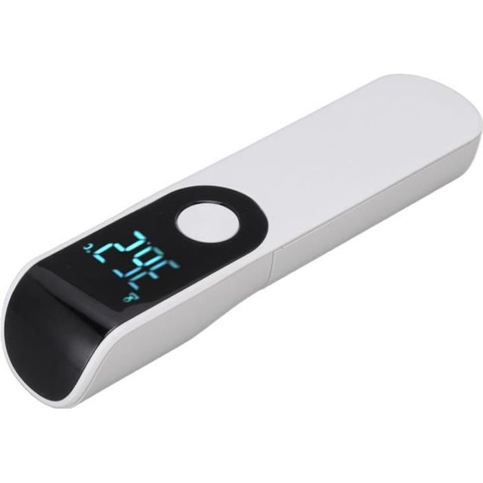 QID-Thermomètre numérique Pistolet de température infrarouge Thermomètre frontal numérique portatif jardin barometre Blanc Blanc