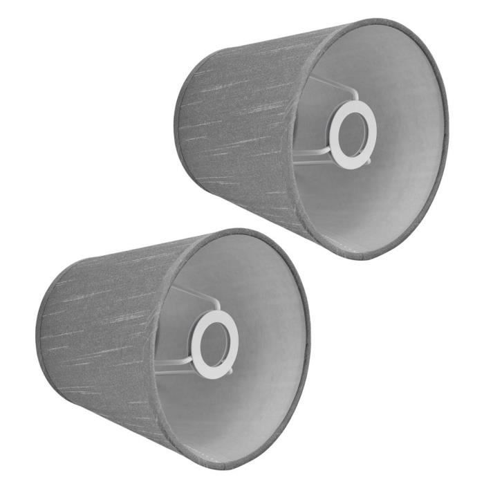 2 Abat-jour En Tissu Blanc E14 - Pour Lampes De Table, Lampadaires, Lustres, Décoration Intérieure Maison - 9
