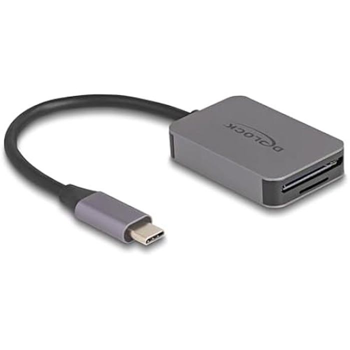 Lecteur de Carte USB Type C DELOCK SD et Micro SD Interface USB Type C Couleur - vue 2