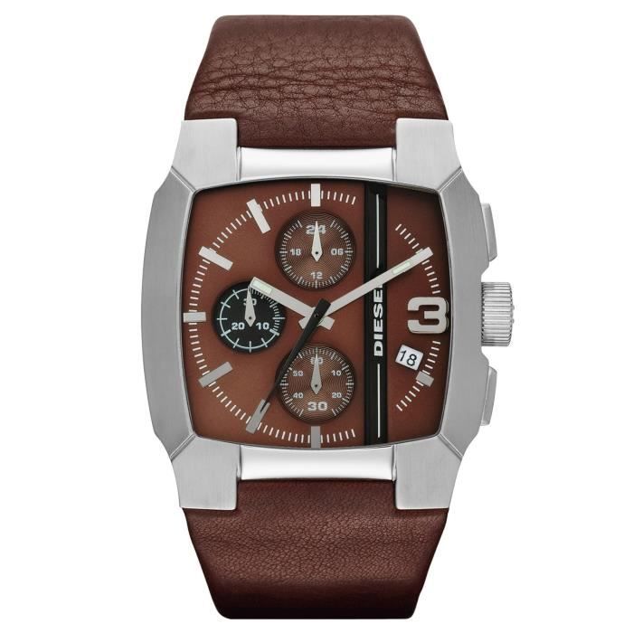 Montre Diesel Homme DZ4274 Bracelet Cuir Marron Marron ...