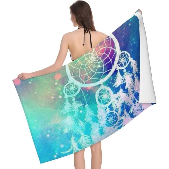 Serviette De Bain Microfibre 70x140 Cm - Séchage Rapide, Violet Foncé - Pour Spa, Plage, Camping, Voyage