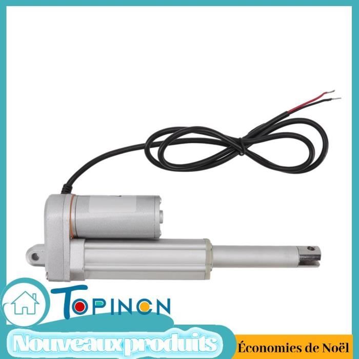 Actionneur Électrique Miniature Course 200mm 12V - Moteur Linéaire Tige Télescopique 4mm/s 150N