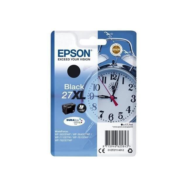 EPSON Cartouche dencre T2711 XL Noir - Réveil (C13T27114012)