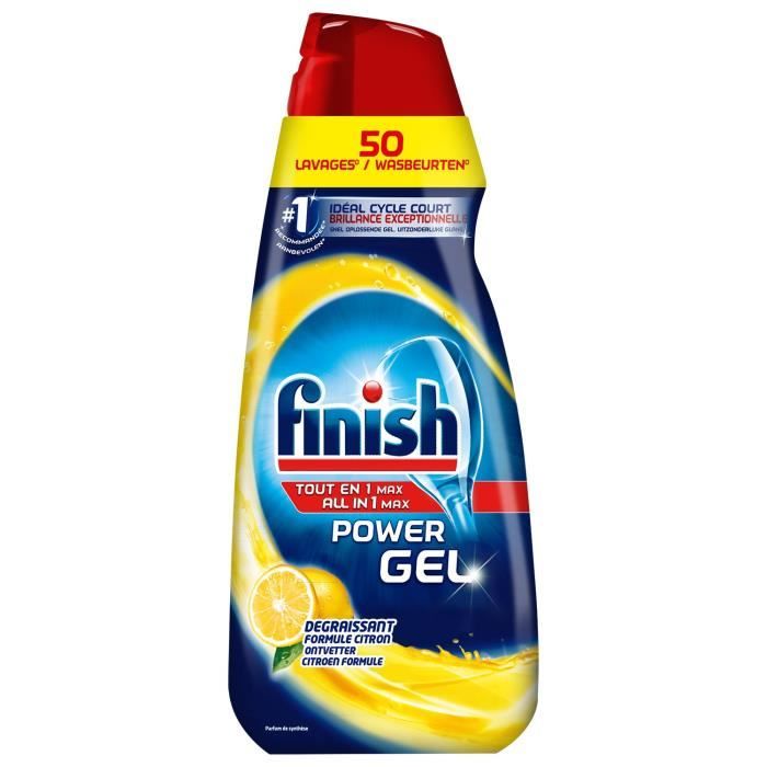 Finish Gel Détergent LaveVaisselle All in One Citron 1L Cdiscount