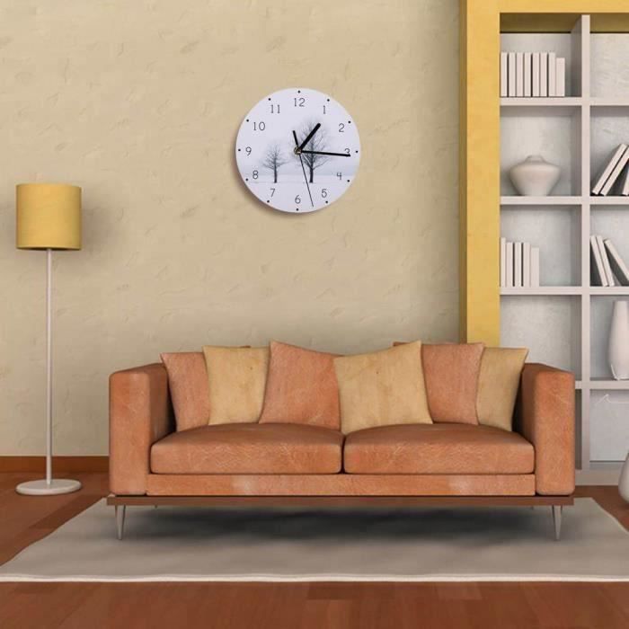Horloge Murale Panda Mignon Bois – Chambre Enfant, Salon, Décor Dessin Animé 30×23 Cm