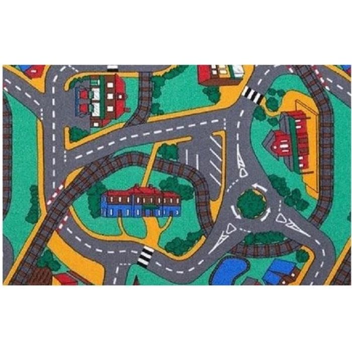 Tapis De Route Ville 100 X 67 Cm Chambre Enfant Voiture Guizmax Cdiscount Jeux Jouets