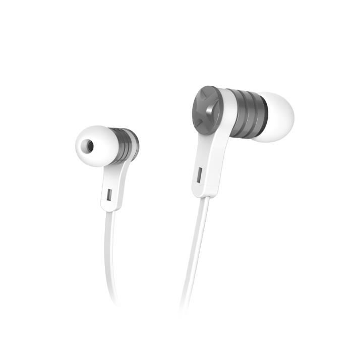 Hama Casque Intense, intra-auriculaire, microphone, câble plat