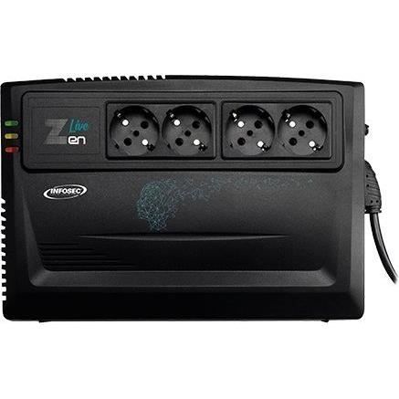 Onduleur 1000 VA – INFOSEC – Zen Live 1000 – Line Interactive – 4 prises FR/SCHUKO – 66084