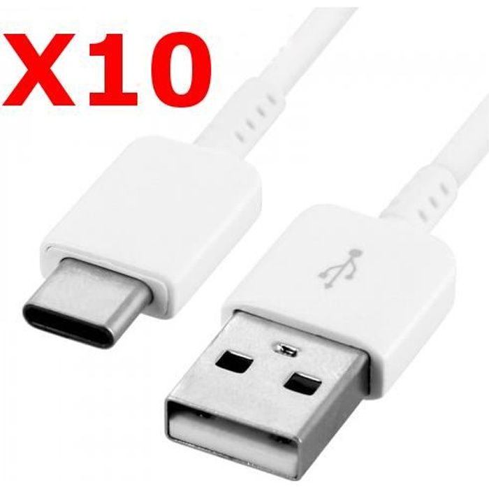 X10 Cable USB Type C Chargeur Blanc pour Samsung Galaxy A8 S9 S9Plus Blanc X10 Couleur Cdiscount Telephonie