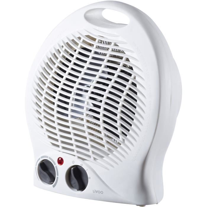 Chauffage soufflant LIVOO DOM515 900 20m² 3 modes Thermostat ajustable Protection contre la surchauffe