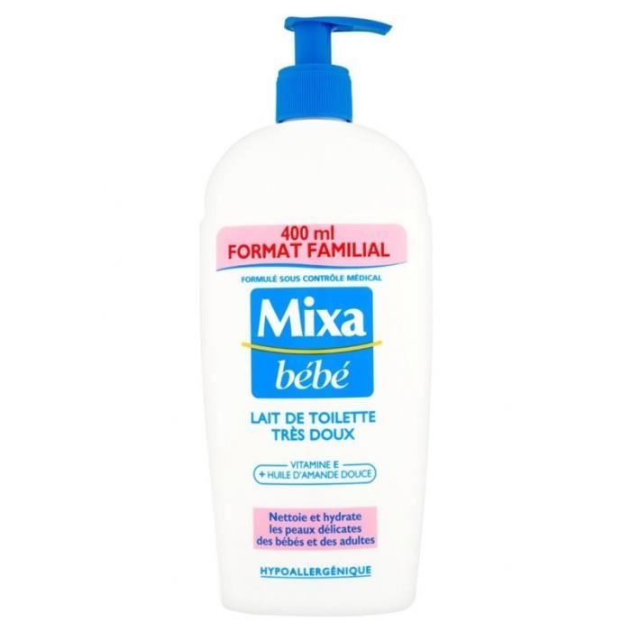 Mixa Bebe Lait De Toilette Tres Doux Vitamine E Huile D Amande Douce Format Familial 400ml Lot De Cdiscount Au Quotidien
