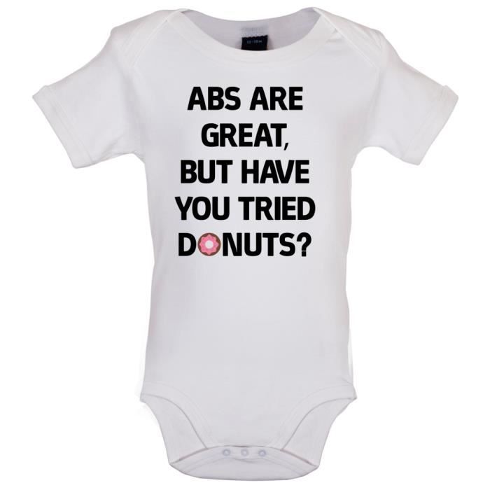 Dressdown Abs Are Great Donuts Marrant Bebe Body Blanc 3 A 6 Mois Blanc Cdiscount Pret A Porter