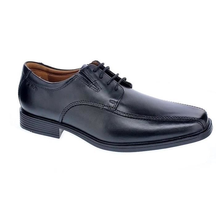 Chaussures Homme - Clarks - Tilden Walk - Cuir Noir - Lacets - Confort Ortholite®