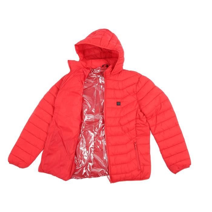 Veste chauffante pour femme homme Manteau à capuche chauffant électrique 3  températures contrle unique 2 zones Rouge 4XL-LIS - Cdiscount Prêt-à-Porter
