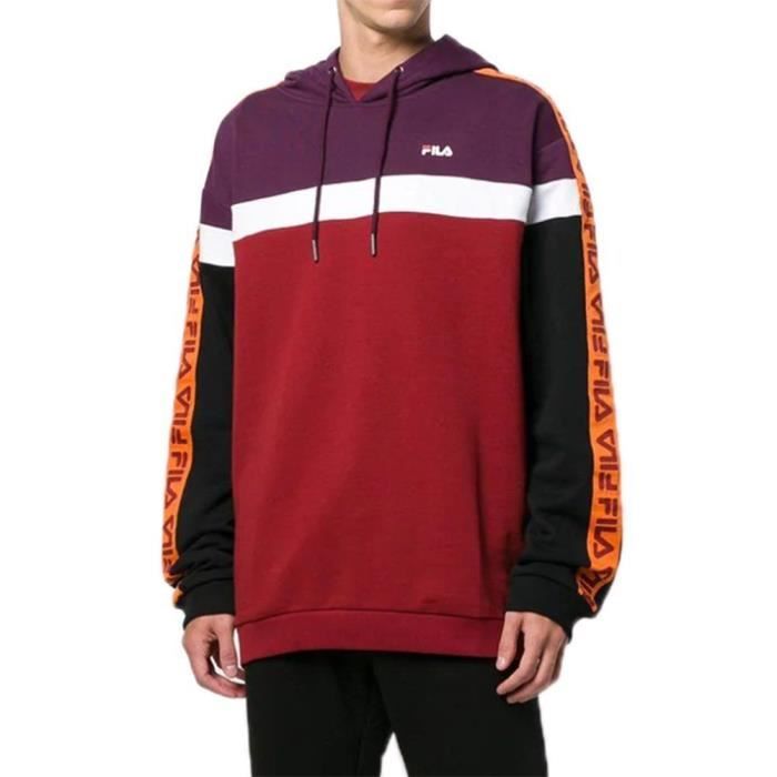 sweat fila noir blanc rouge