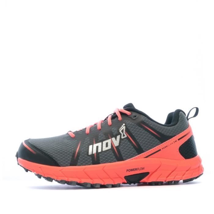 chaussure trail noire rouge femme inov8 parkclaw 240