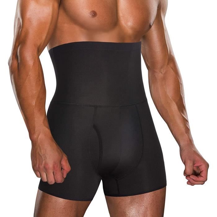 Boxer Gainant Amincissant Ventre Plat Homme - Noir - Taille XL - Fitness - Respirant