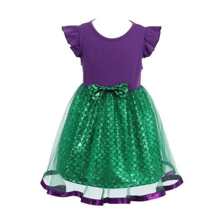 Costume Halloween Fille 8 Pièces - Robe Tulle, Perruque, Bijoux - Taille 110 Cm, 4+ Ans - Fête, Carnaval