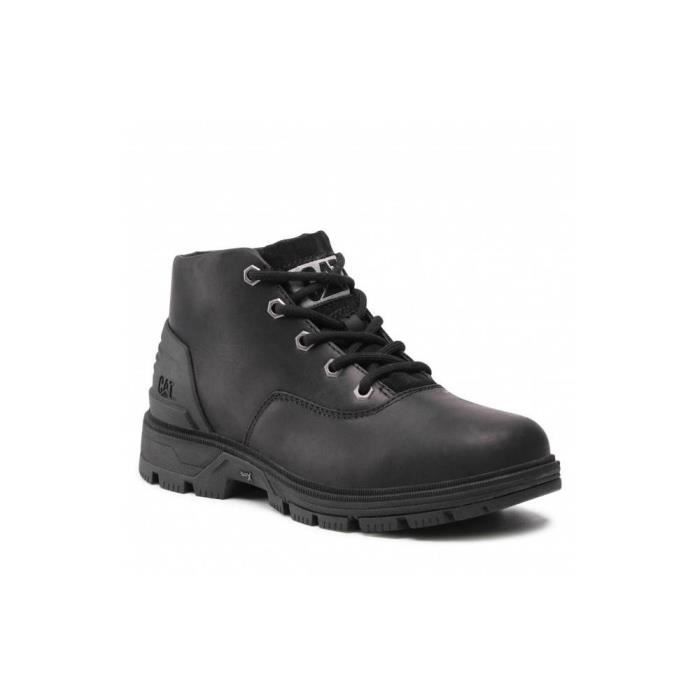 Chaussures Homme CATERPILLAR P725150 Noir en Cuir à Lacets - Talon Plat  Noir - Cdiscount Chaussures