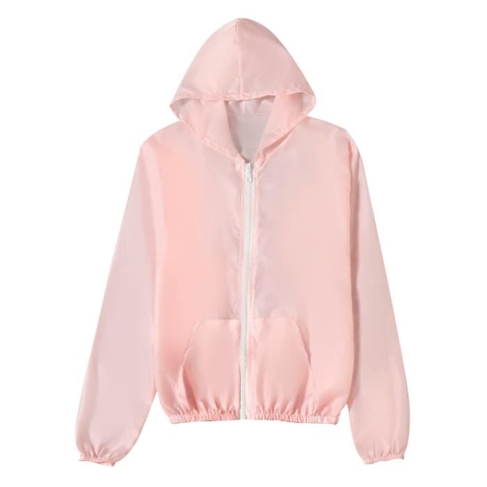 Robe de plage,Manteau de Protection Solaire ?� Capuche pour Femme,vaccage Rapide,V??tements de 
