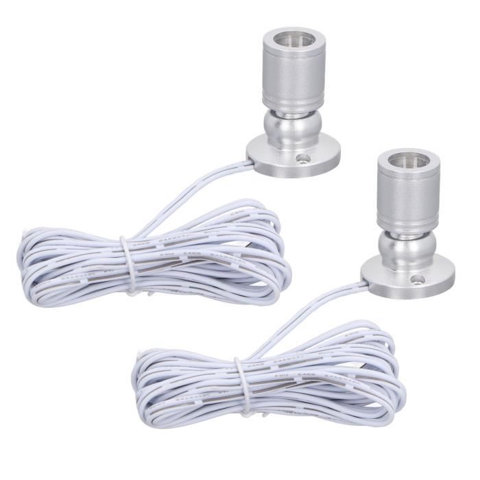 Mini Spots LED Avec Variateur - 2 M De Câble, Alimentation USB 5V - Pour Vitrine, étagère, Décoration