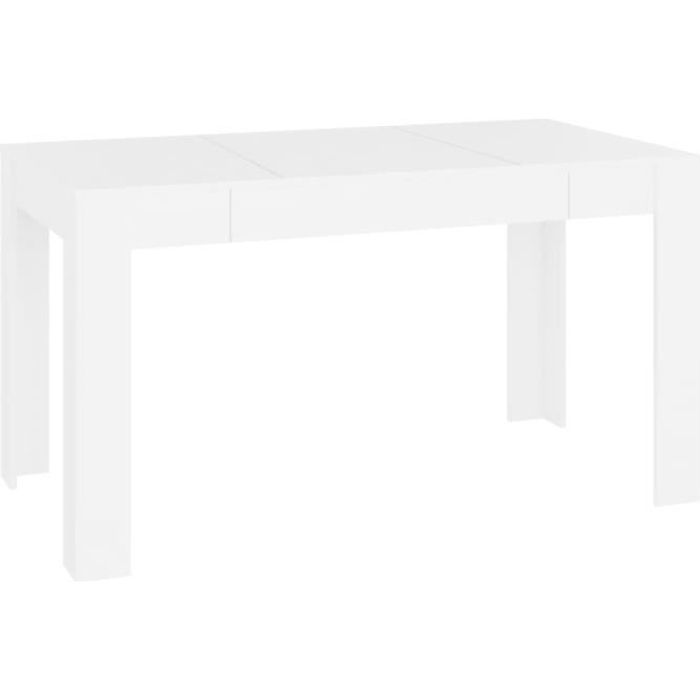 Table à manger - OMABETA - M22768 - Blanc - Aggloméré - 140x745x76 cm