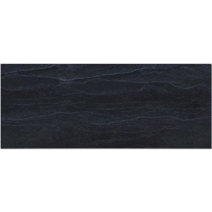 PANORAMA  Cr&eacute;dence Adh&eacute;sive Cuisine Pierre Noire 40x200 cm - Cr&eacute;dence Adh&eacute;sive pour Cuisine - Protege Mur Cuisine 