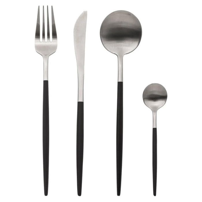 Ménagère 24 Pièces Inox Ida 27cm Noir