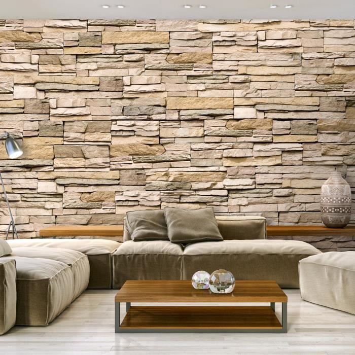 Papier Peint - Stone Wall 150x250cm - Intissé main image 1