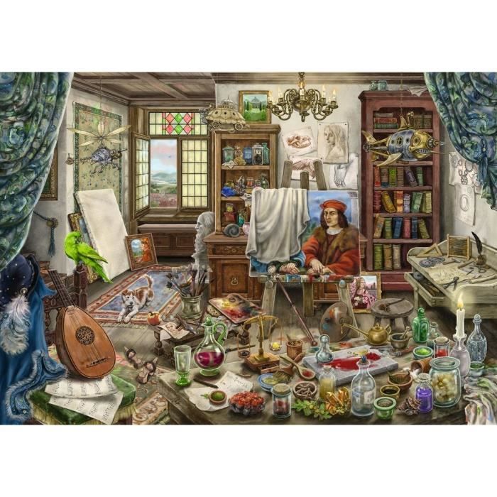 Escape puzzle Atelier dartiste Ravensburger - Puzzle Escape Game 759 pièces