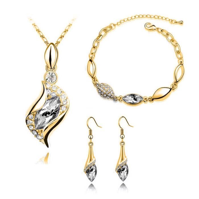 RMEGA Bracelet Femme Collier Pour Femme   Boucle D'Oreille
