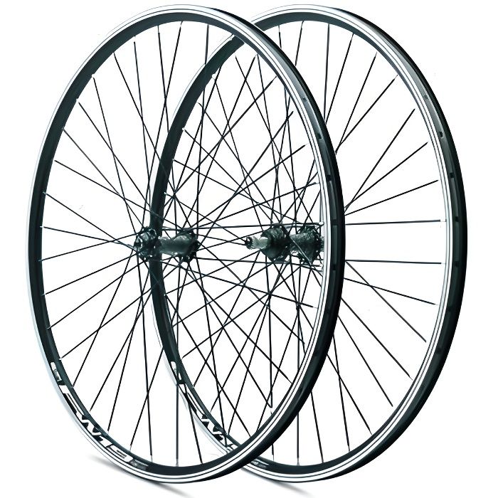 Roue avant VTT double paroi noir - RODI - Blocage MTB 36T - Axe 100mm