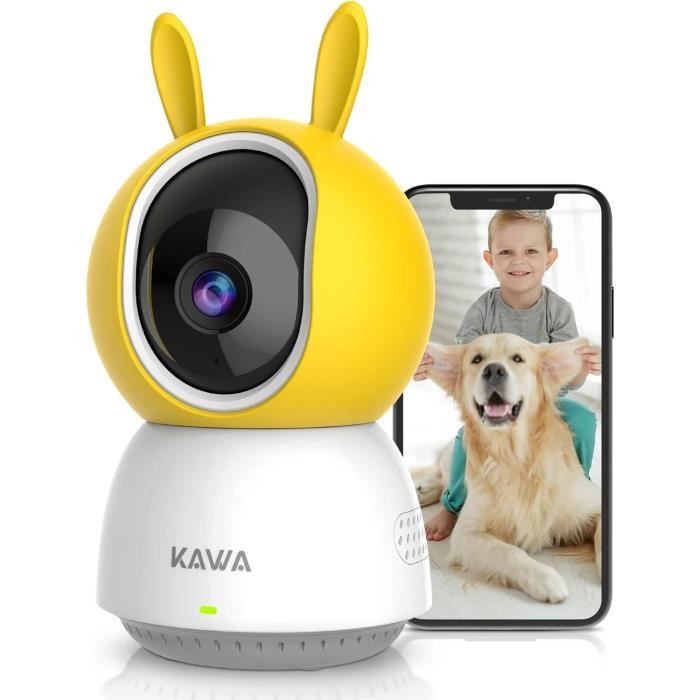 Caméra Surveillance WiFi Intérieur 2K - Vision 360°, Nocturne Couleur, Audio Bidirectionnel - Compatible Alexa, Google Assistant - Pour Bébé, Animaux - 9