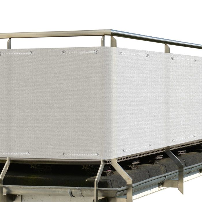 Voile d'ombrage en tissu blanc, filet de clôture de balcon pour mur limite Aliba