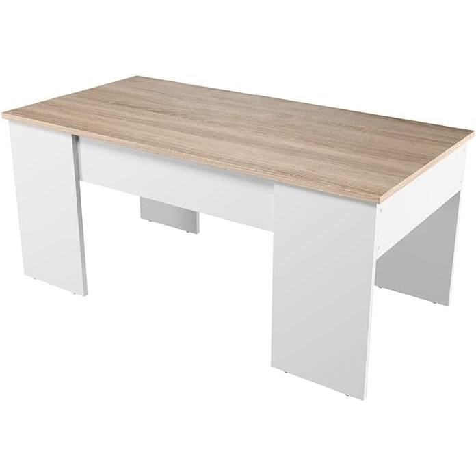 Habitdesign 0F1640A Table Basse élévatrice Low Cost, Table de Salle à