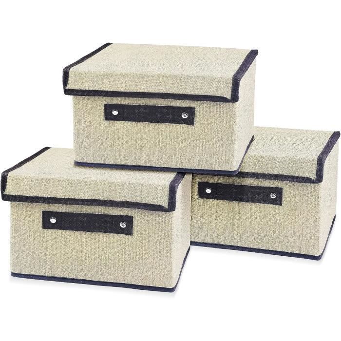 Lot De 3 Bacs De Rangement WSAMJIN - Plastique Polypropylène - Empilables - 28x10x9.5cm