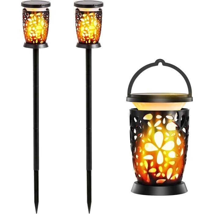 2 Lanternes Solaires Suspendues Forme Citrouille - étanches IP65, éclairage Extérieur Jardin