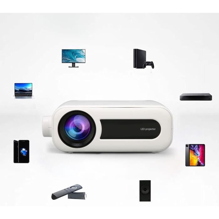 Mini projecteur LED portable et haut-parleur intégré