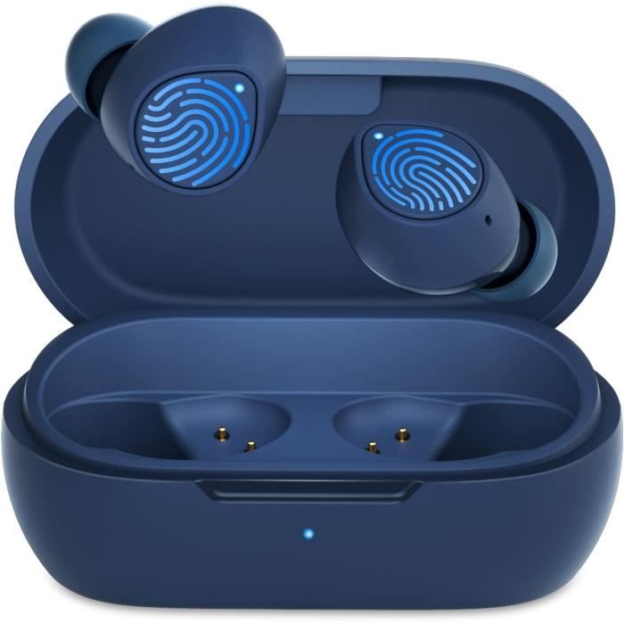 SUNSEATON Oreillette Bluetooth 4.1 Professionnelle Clip - Stéréo Mains Libres 120H Veille - Sport Conduite Bureau Noir