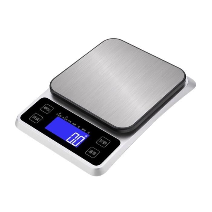 Balance de cuisine en bambou balance alimentaire de haute précision echelle numérique[A286