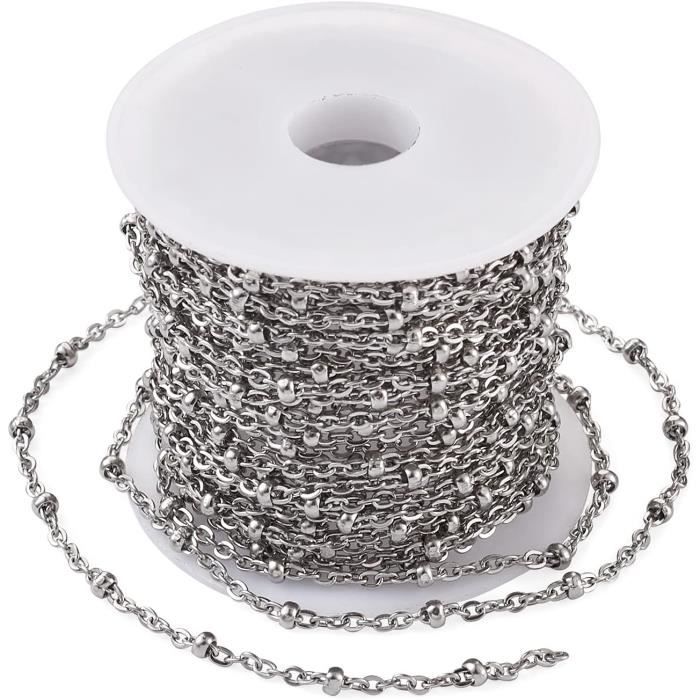 Chaînes torsadées en 304 acier inoxydable en gros pour création de bijoux